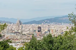 Tram Prints: Teleferic de Montjuic overlooking Barcelona, Spain