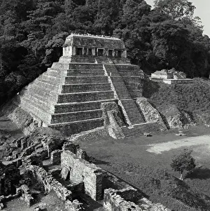 National Landmark Prints: Temple of the Inscriptions Palenque (Mayan) Mexico