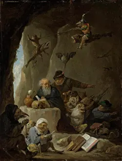 Temptation Prints: The temptation of St Anthony, David Teniers (II), 1640 - 1660