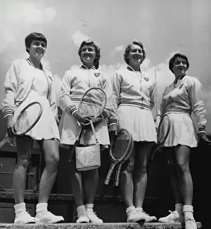 1955 Prints: But tennis must come first. So it was back to the Stade Roland Garros