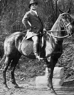 Horseback Prints: Tenor Beniamino Gigli on horseback ca. before 1957