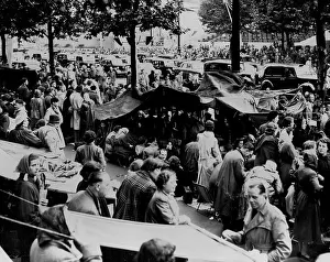 Coats Prints: Tent Town Springs Up In The Mall Van -- A view of a section of the Mall this afternoon