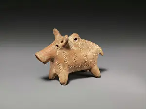 Figurines Prints: Terracotta boar figurine ca. 2000-1800 B
