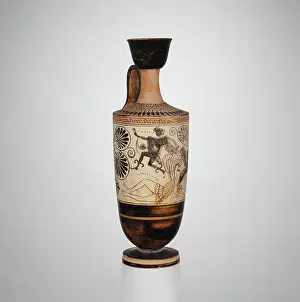 Drawn Prints: Terracotta lekythos (oil flask) ca