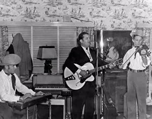 Midadult Men Prints: Texas, c 1950 Country music and western swing star Bob Wills and His Texas Playboys