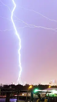 Dangerous Prints: Texas Thunderstorm Lightning Strike Electrical Discharge Dallas
