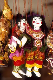 Destination Prints: Thailand, Chiang Mai, Souvenirs, Puppets