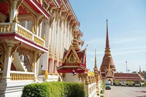 Innenstadt Prints: THAILAND KHON KAEN STADT WAT DAS Wat That Chedi in City Centre of Khon Kaen and Province Khon Kaen in Thailand