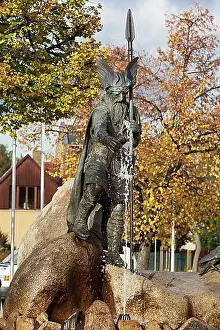 Autumnal Prints: Thale mythenweg Fountain of wisdom