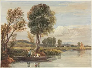 Thames Prints: On the Thames, c. 1827-29. David Cox (British)