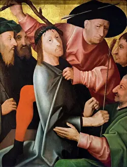 Medium Group Of People Prints: 'The Mocking of Christ 16th century Oil and gold on panel Follower of Hieronymus Bosch