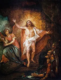 Traditionalclothing Prints: 'The Resurrection C. 1808 Oil on slate by Benjamin West