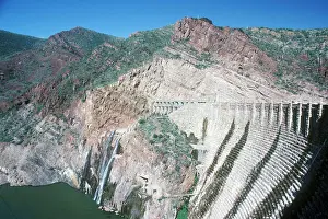 Environmentalism Prints: Theodore Roosevelt Dam at Theodore Roosevelt Lake, AZ