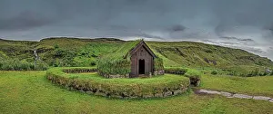 Tours Prints: Thjodveldisbaerinn is a reconstructed traditional viking-era farmhouse in Thjorsardalur