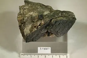Mineral Prints: Thucholite. minerals. North America; Canada; Ontario; Henvey Township, Besner Mine