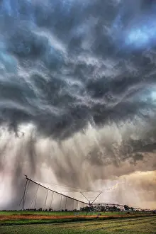 Farm Prints: Thunderstorm over field and center pivot irrigation system