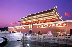 Rail Prints: Tiananmen Gate lit up at night, Tiananmen Square, Beijing, China