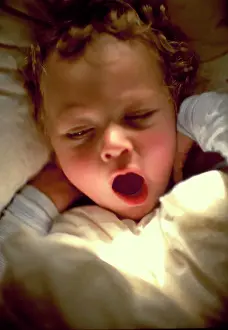 Oneperson Only Prints: Tired little boy at bedtime