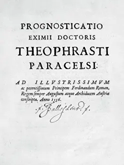Physician Prints: Title page from Prognostications