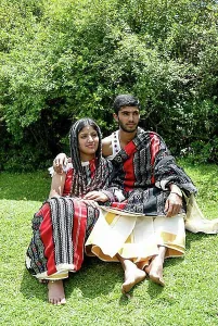 Tamil Nadu Prints: Toda Bride and Bridegroom, Nilgiris