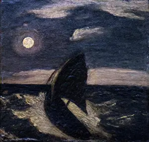 Trans Portation Prints: The Toilers of the Sea Ca. 1880-85 Oil on wood Albert Pinkham Ryder American 1847-1917