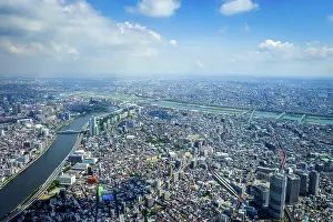 Capital Prints: Tokyo city skyline panorama aerial view, Japan