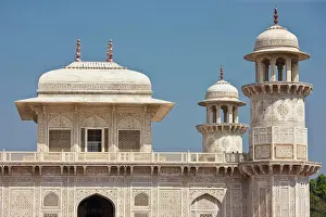 India Prints: Tomb of Etimad Ud Doulah, 17th Century Mughal tomb built 1628, Agra, India