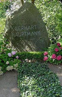 Grave Prints: Tomb of German author Gerhart Hauptmann