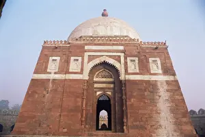 Muslim Prints: Tomb of Ghiyasuddin Tughlaq Ghiyas_ud_din Tughluq, Delhi, India, Asia