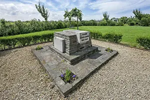 Flanders Prints: Tomb of the painter James Ensor at the graveyard of the church Onze-Lieve-Vrouw-ter-Duinen