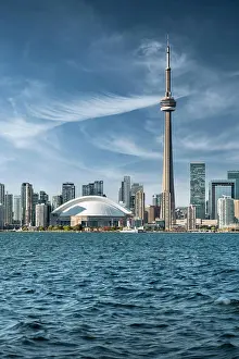 Highrise Prints: Toronto Canada downtown city skyline over Lake Ontario