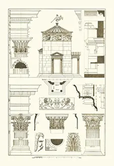 Gallery Prints: Tower of the Winds and Stoa of Hadrian, Renaissance