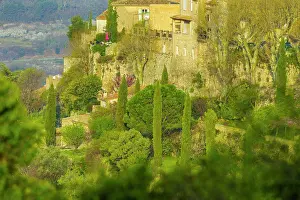 Rustic Prints: Town of Bonnieux in early morning light, Provence, France
