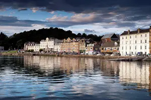 Reflections Prints: Town harbour front in evening sunlight