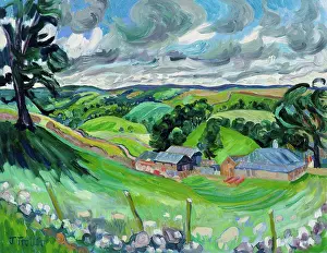 Farm Prints: Town by Josephine Trotter, 2012. (b.1940/British)