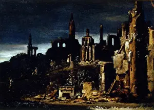 Ruins Prints: Town in ruins by Monsu Desiderio