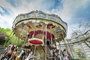 Tent Prints: Traditional carousel on Montmartre