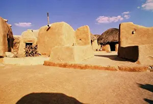 Architectural Prints: Traditional mud houses near Jaisalmer, India