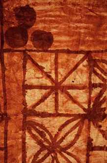Textile Prints: Traditional Polynesian tapa, hand printed paper bark cloth