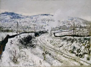 Weather Prints: Train In The Snow At Argenteuil