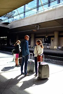 Platform Prints: Train station in Copenhagen airport, Denmark