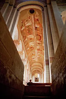 Middle Ages Prints: Transept And Romanesque Murals On The Ceiling Of The Central Nave Of The Abbey Church Of Saint-Savin Sur Gartempe