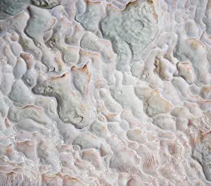 Rocks Prints: Detail of the travertines of Pamukkale, Denizli, Turkey