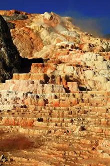 Wyoming Prints: The TravertineTerraces and Pools of Mammoth Hot Springs in Yellowstone National Park in Wyoming