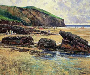 Impressionism Prints: Trebarwith Strand, View To Dennis Point