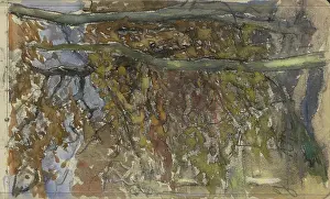 Trees in a hilly landscape, Johan Antonie de Jonge