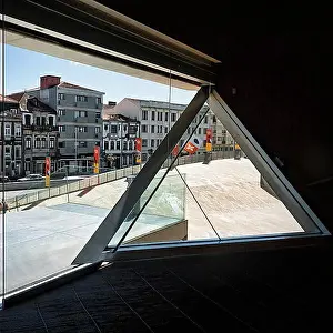 Interior Photo Prints: Triangular window in the Casa da Musica concert hall
