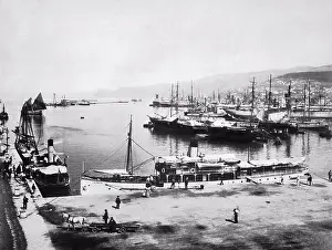 1918 Prints: Trieste, Italy: November 6, 1918 The harbor in Trieste which has now fallen into the hands of the Italians