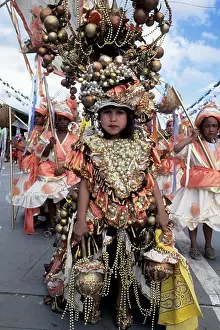 Celebrations Prints: Trinidad, Port Of Spain, Carnival, Parade Of Bands, Girl In Costume