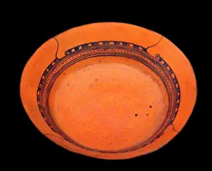 Mexico Prints: Tripod pottery plate, Aztec, Mexico AD 1300-1521